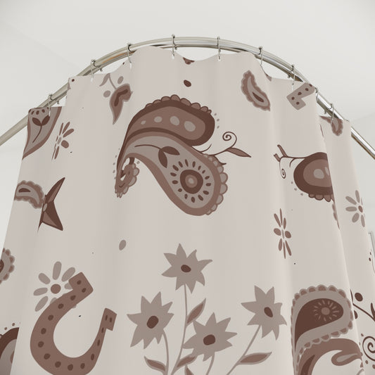 Brown Western Paisley Bathroom Decor