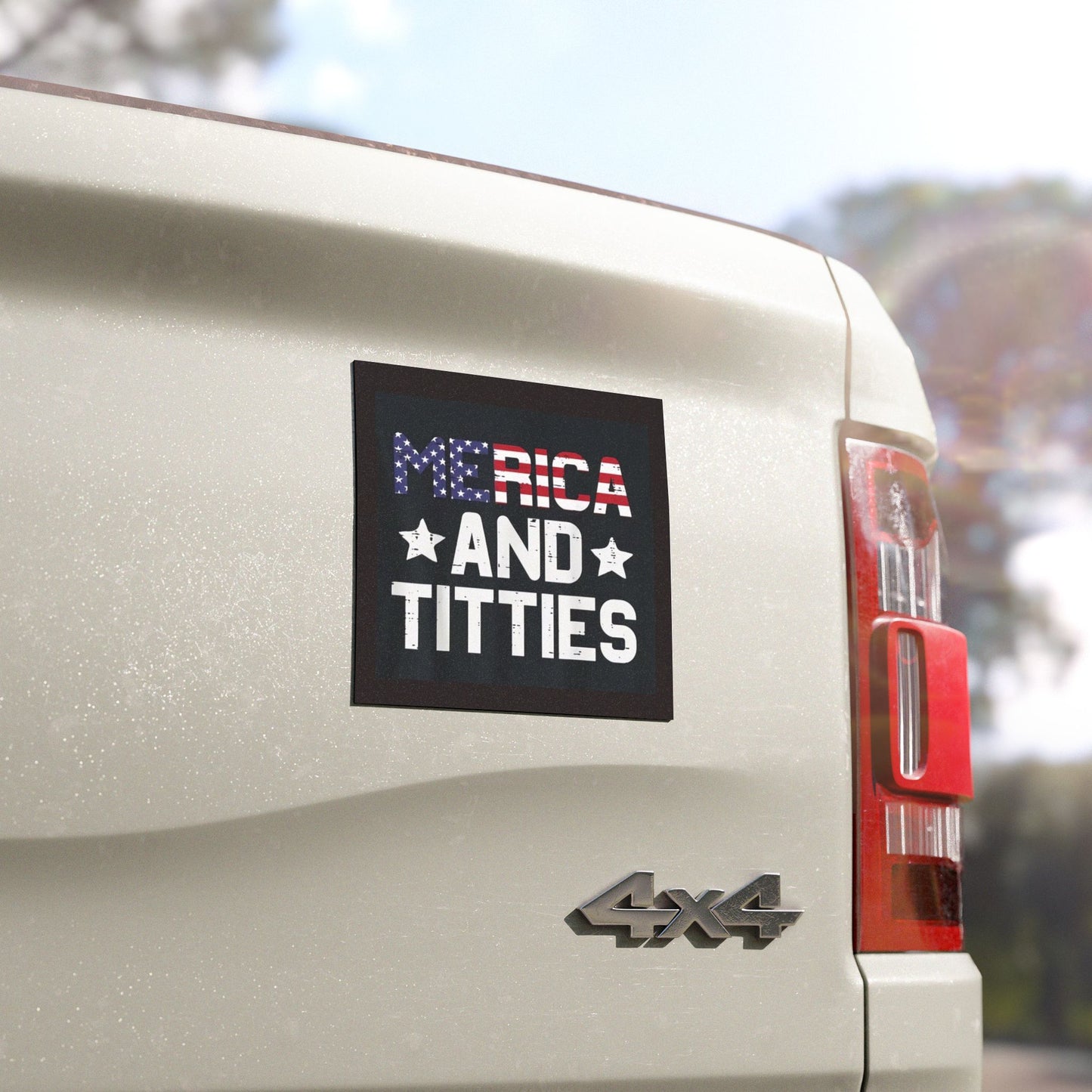Car Magnet “Merica and Titties”