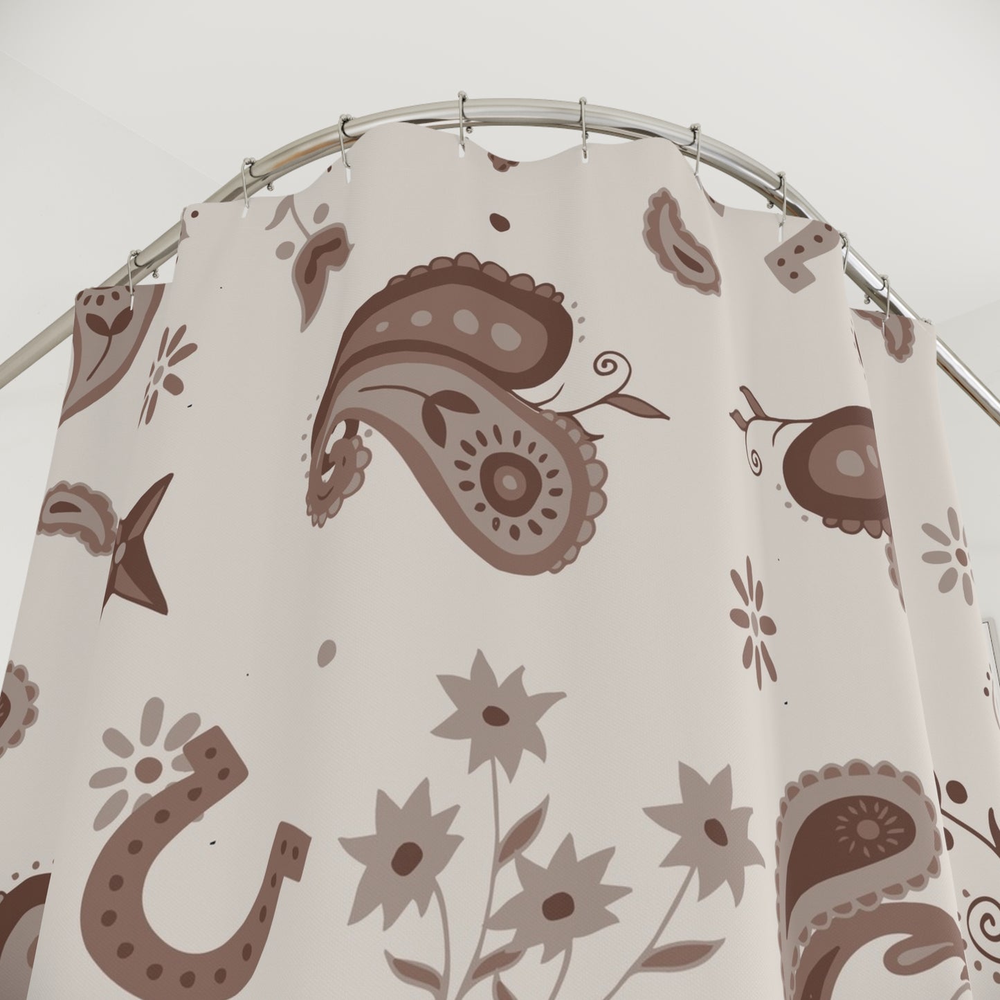 Brown Western Paisley Bathroom Decor