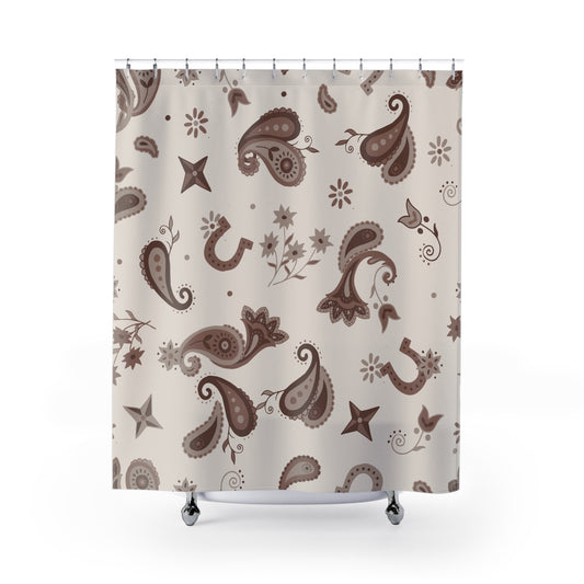 Brown Western Paisley Bathroom Decor