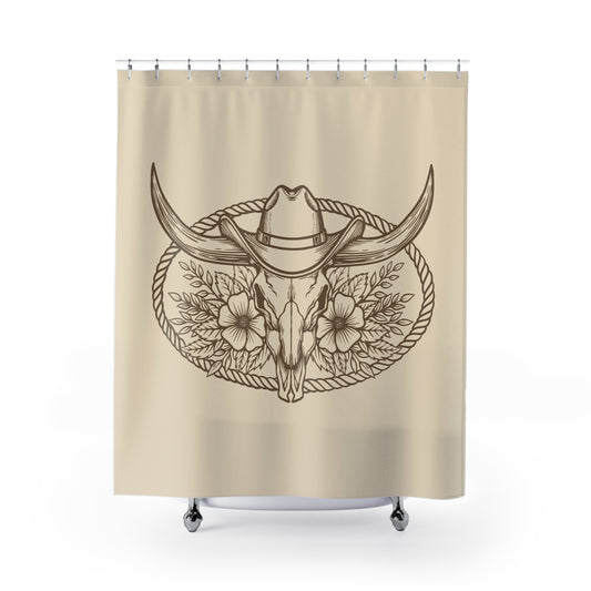 Cowboy Skull Shower Curtain