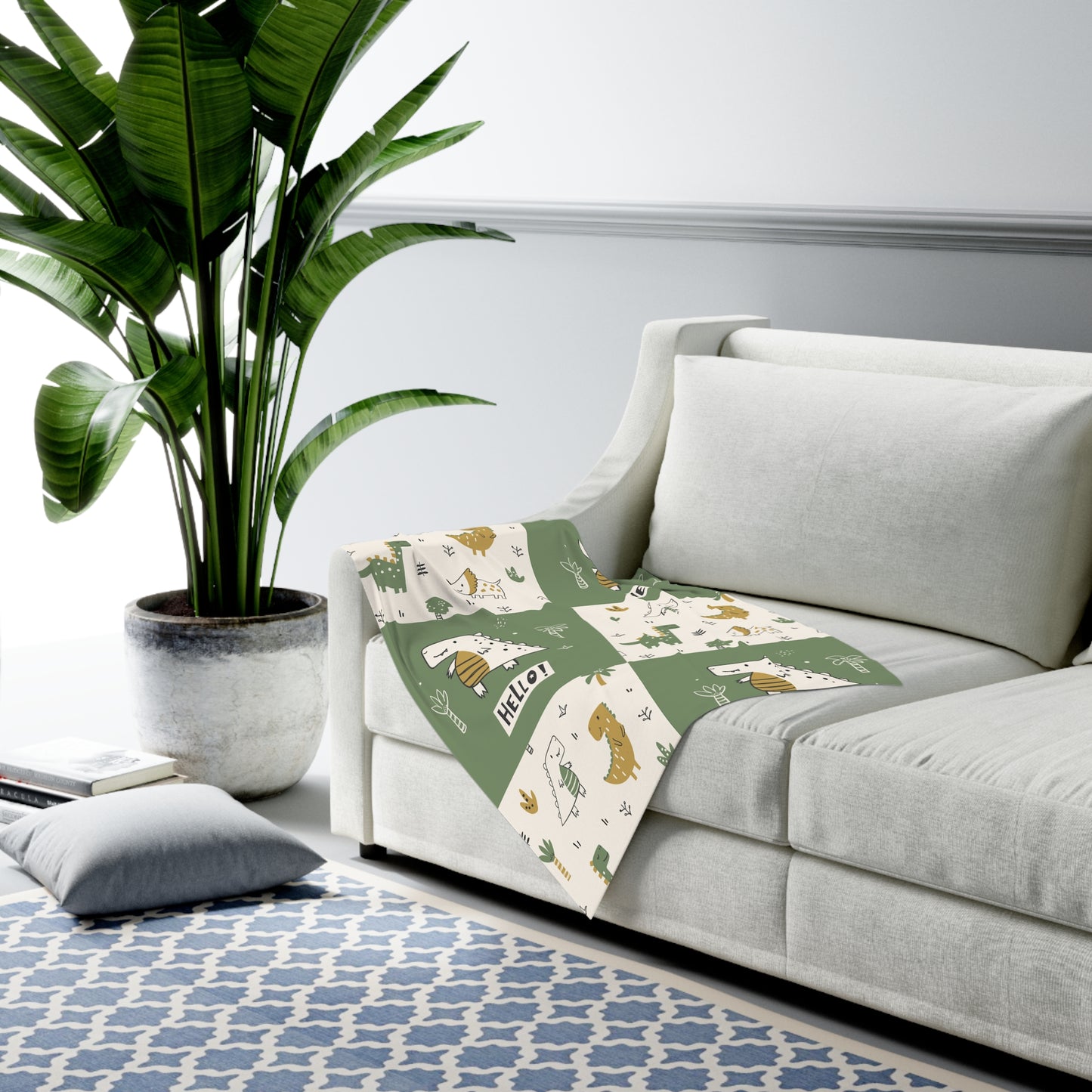 Hello Dino Baby Swaddle Blanket for Newborns