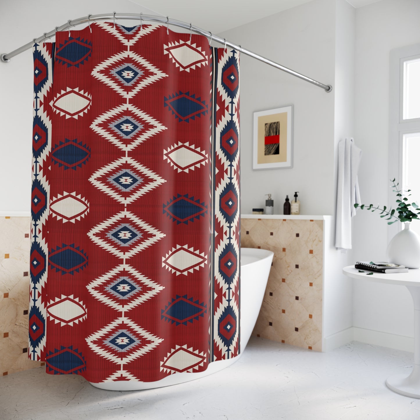 Southwest Aztec Pattern Shower Curtain