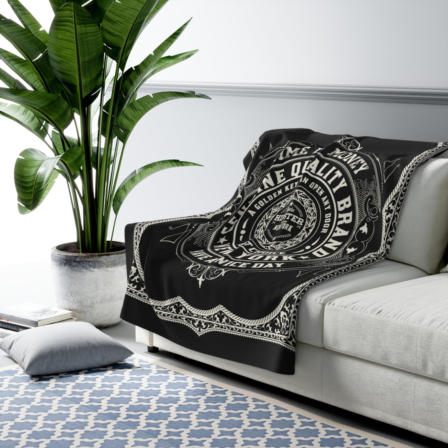 Sherpa Blanket 'Time Is Money'