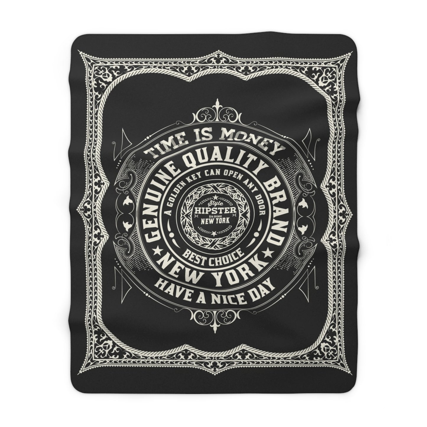 Sherpa Blanket 'Time Is Money'