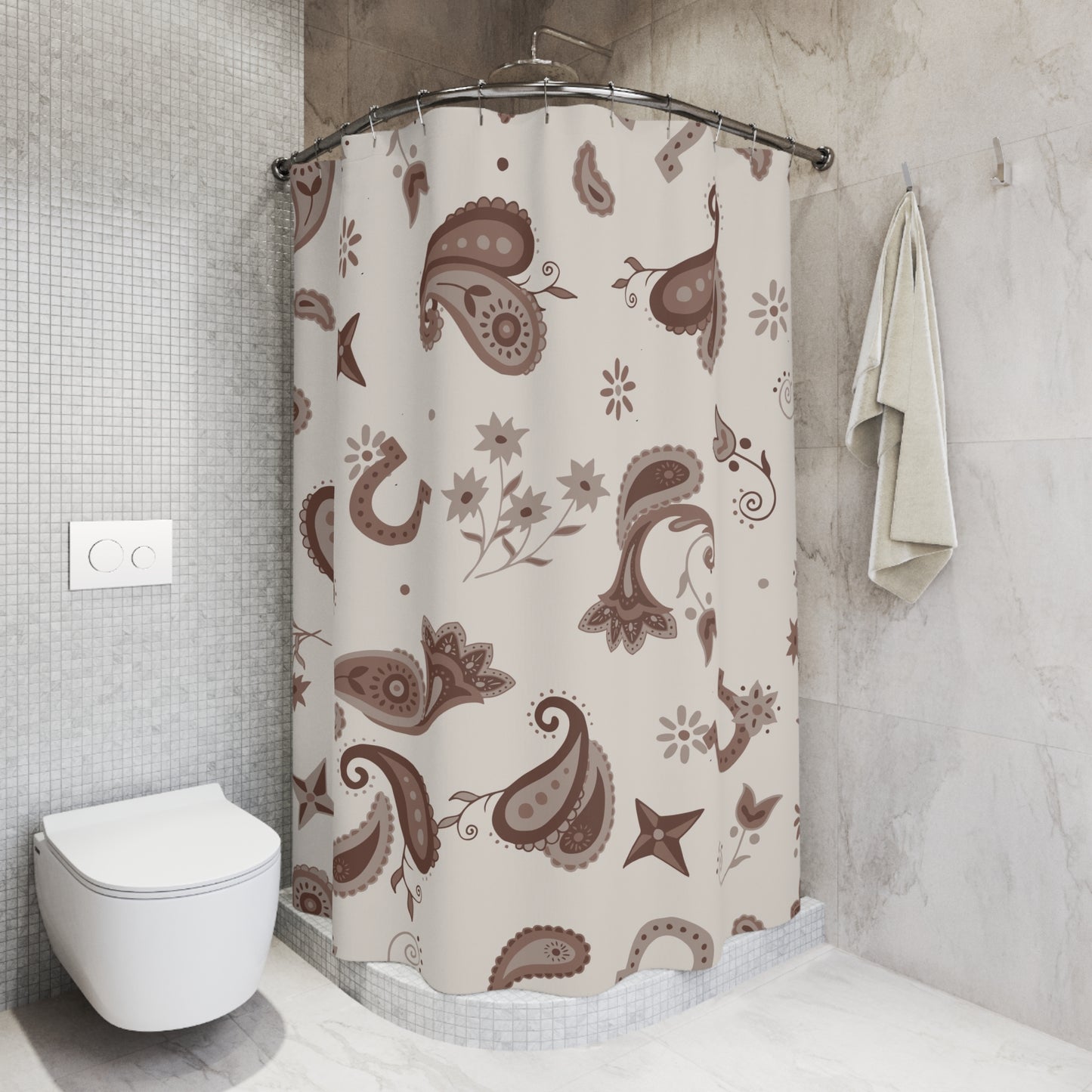 Brown Western Paisley Bathroom Decor