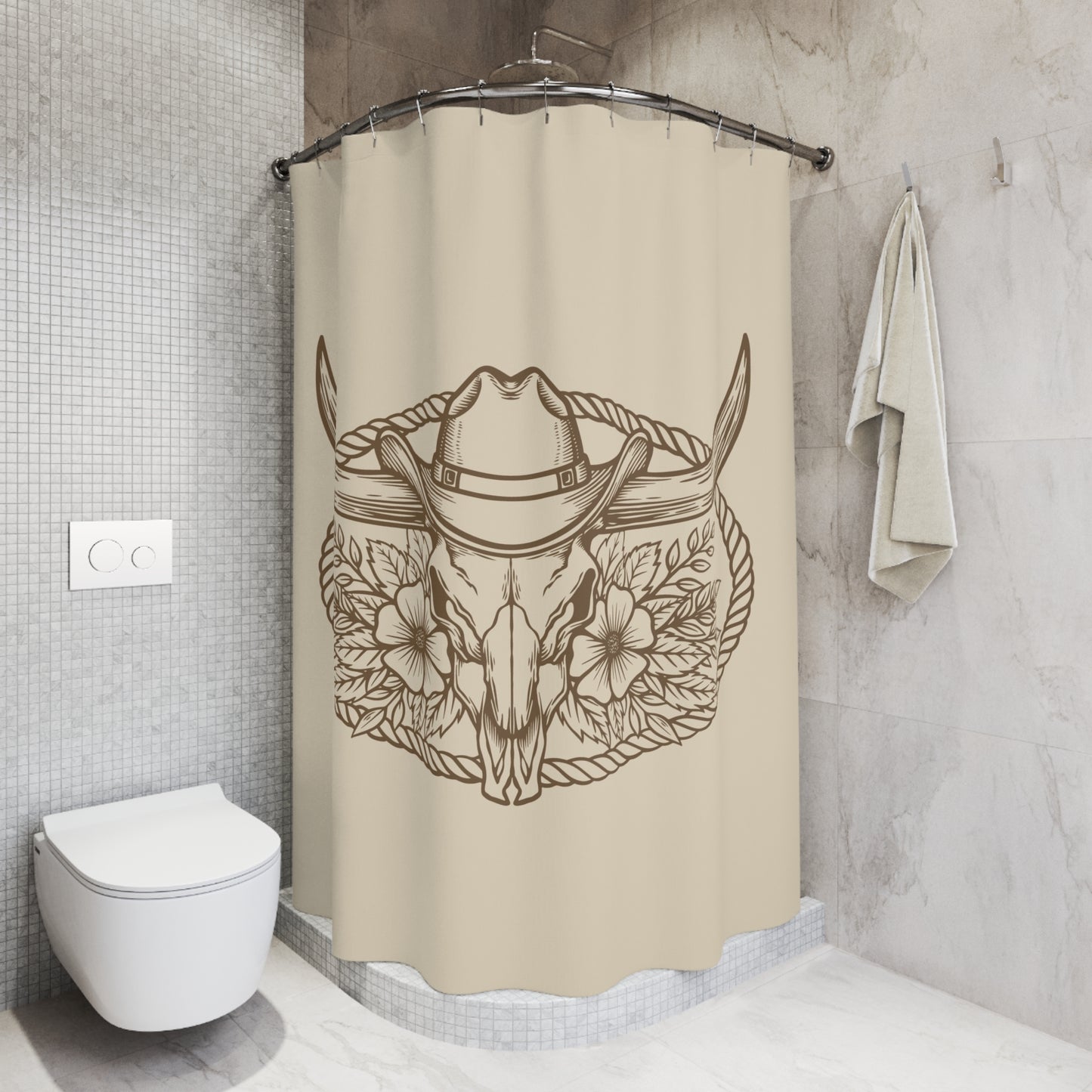 Cowboy Skull Shower Curtain