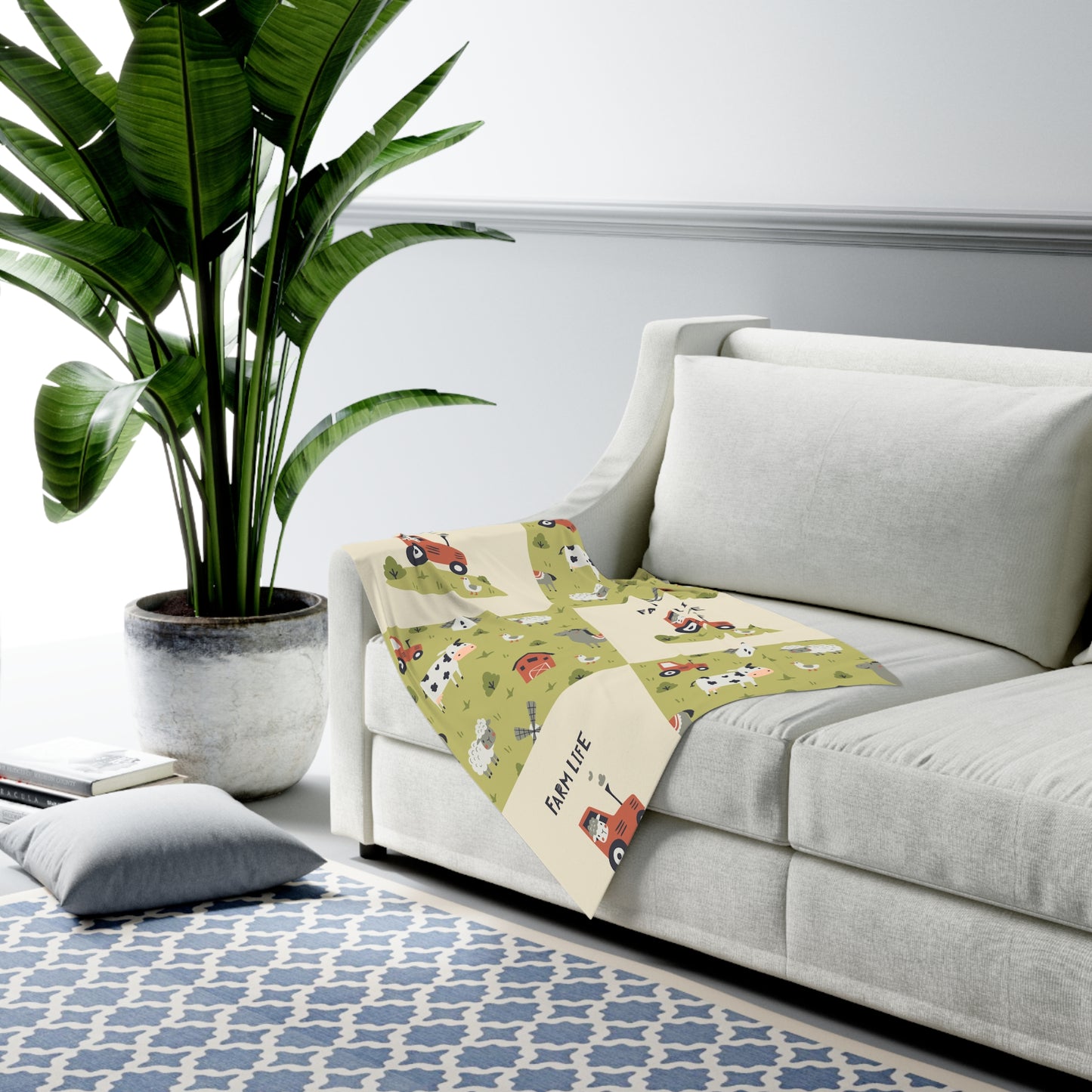 Farm Life Baby Swaddle Blanket