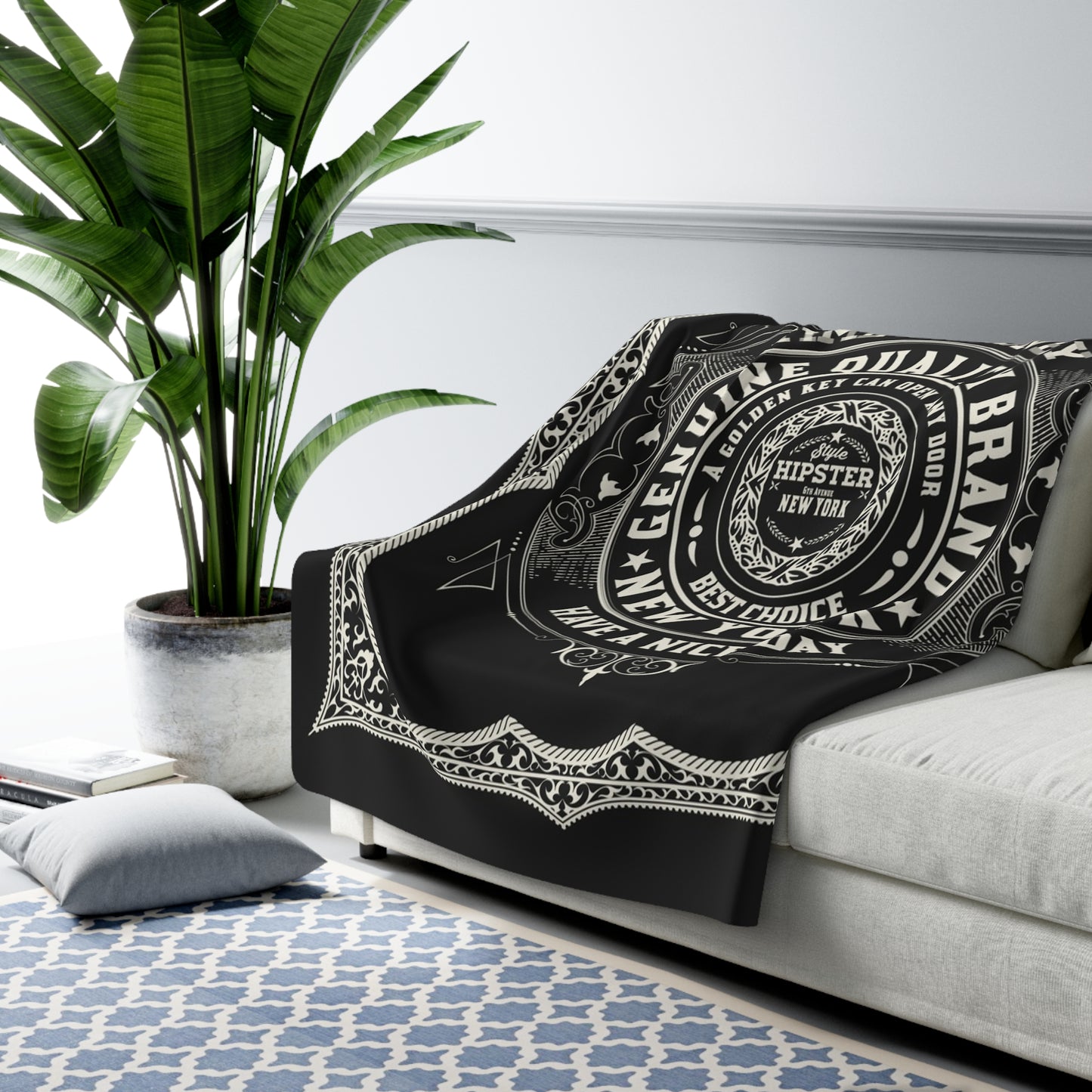 Sherpa Blanket 'Time Is Money'