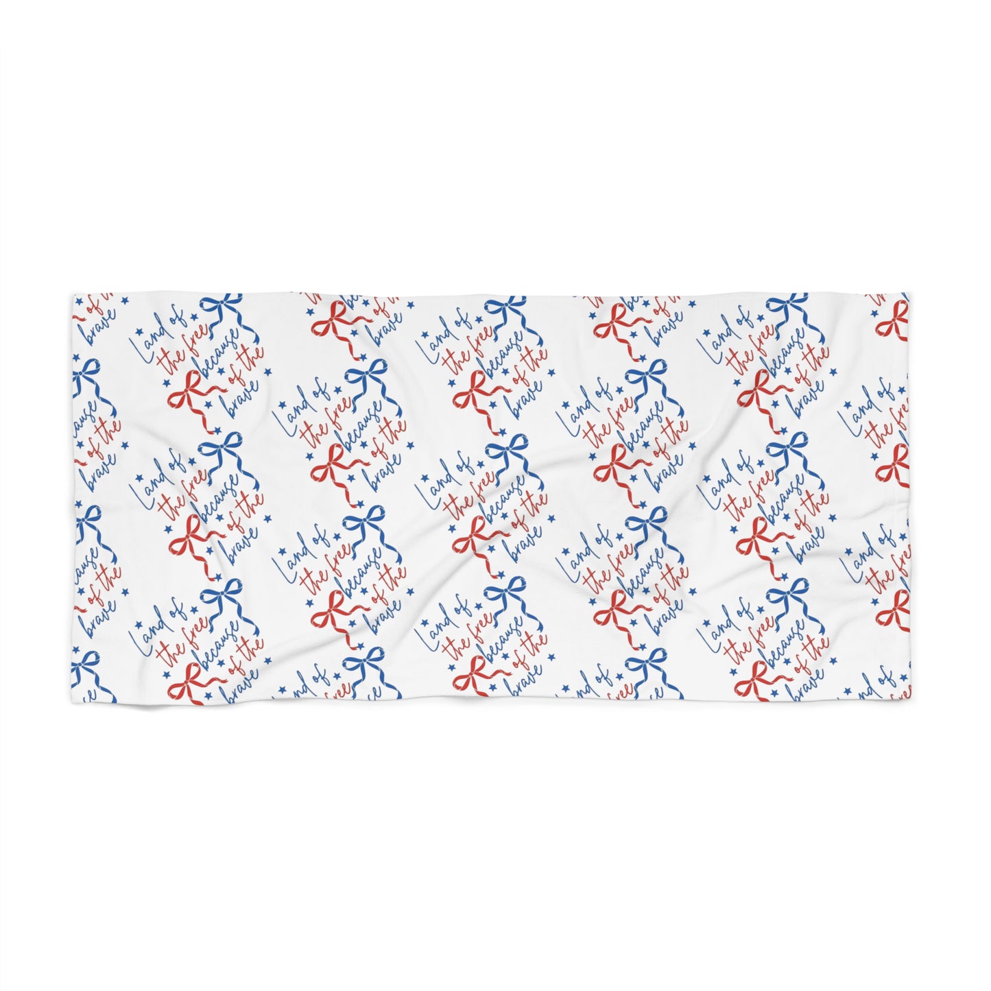 Nautical Red & Blue Pattern Beach Towel