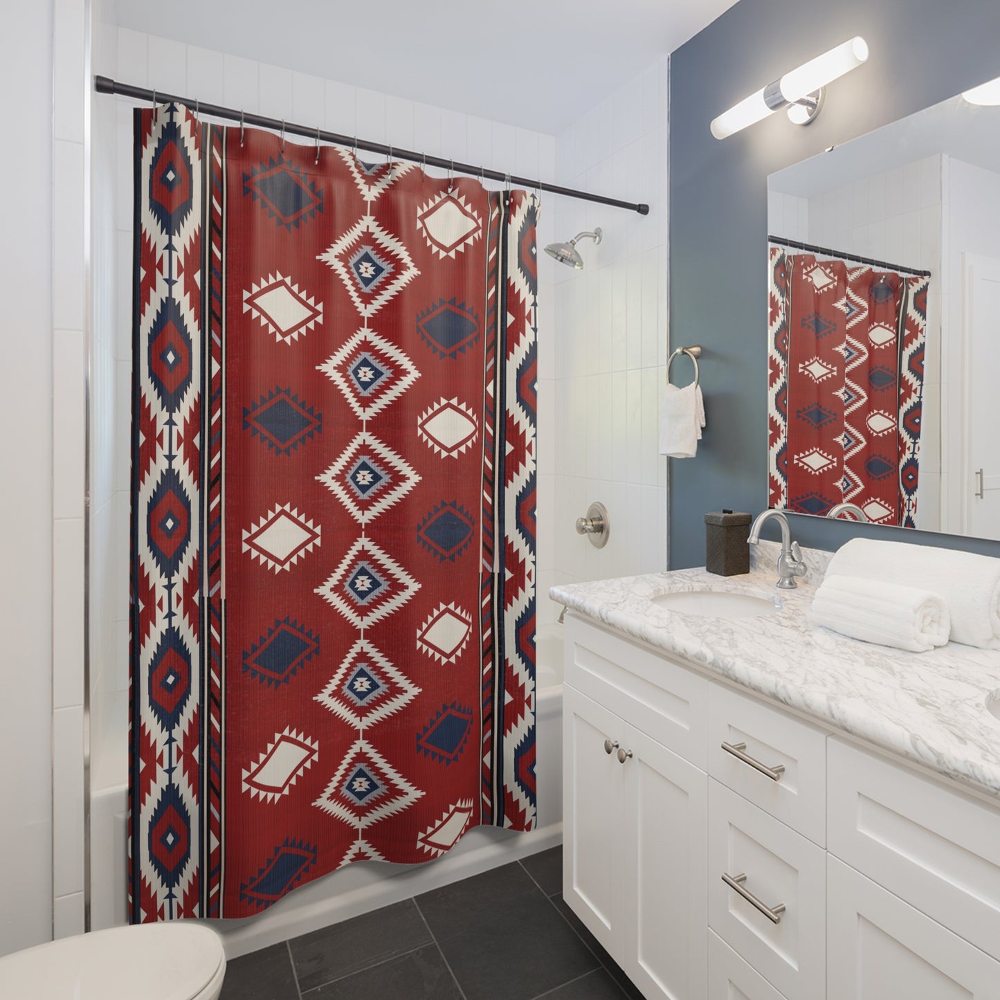 Southwest Aztec Pattern Shower Curtain