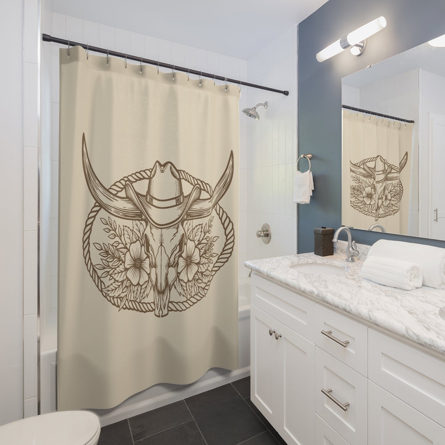 Cowboy Skull Shower Curtain