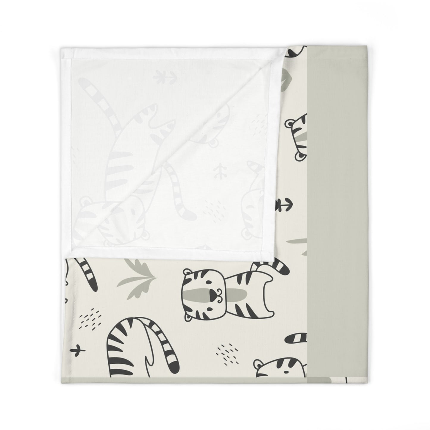Roar! Tiger Patchwork Baby Swaddle Blanket