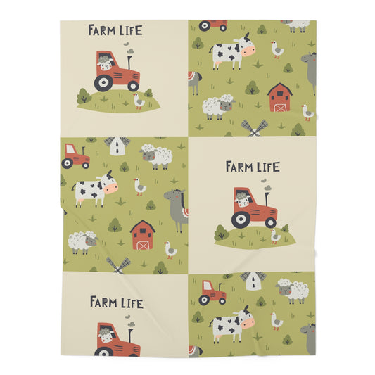 Farm Life Baby Swaddle Blanket