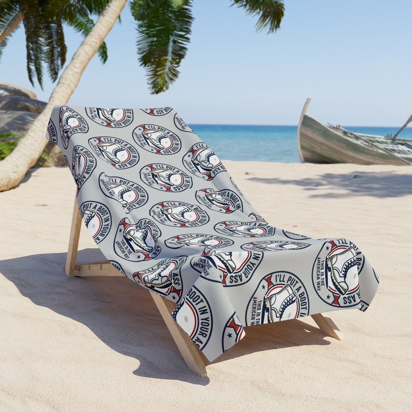 Nautical Whale Beach Towel
