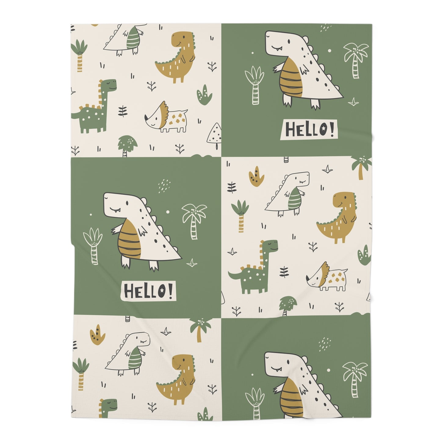 Hello Dino Baby Swaddle Blanket for Newborns