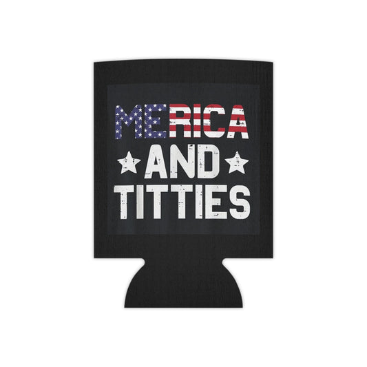 Can Cooler - 'Merica and Titties' Patriotic Beer Koozie