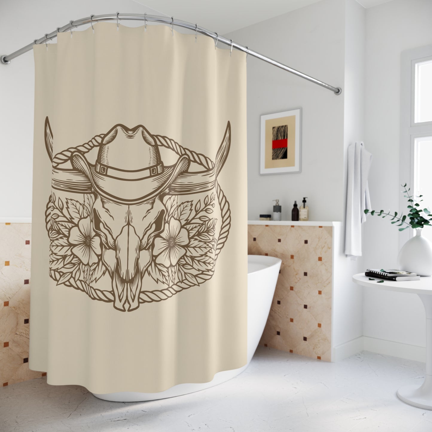 Cowboy Skull Shower Curtain
